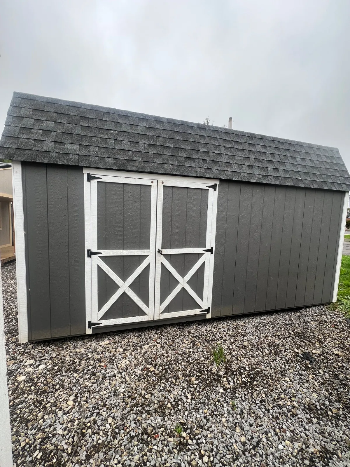 8x16’ Utility Shed on the lot in Hartville