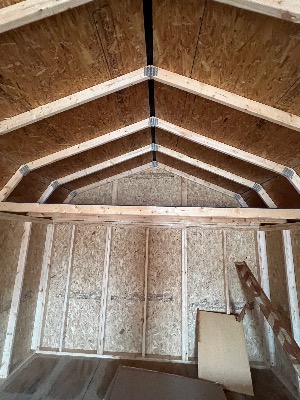 12x32’ Red Barn lofted barn on the lot in Hartville - photo 3 of 4